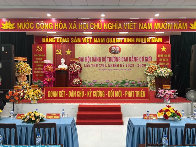 Đại Hội Đảng Bộ Trường Cao Đẳng Cơ Giới Lần Thứ XVII, Nhiệm Kỳ 2025 – 2030 Đại Hội Đảng Bộ Trường Cao Đẳng Cơ Giới Lần Thứ XVII, Nhiệm Kỳ 2025 – 2030